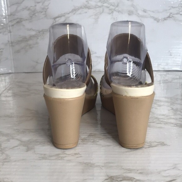 Crocs Leigh II 2-Strap Graphic Open Toe Wedge Heel Sandals size 10 - Picture 6 of 10